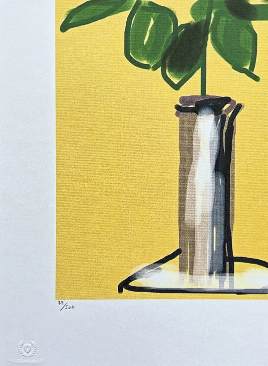 David Hockney - White Rose 79/500 - limitovaná edice, s certifikátem, 35x50 cm