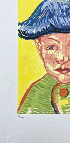 David Hockney - Van Gogh's Portrait of Camille Roulin 46/500 - limitovaná edice, s certifikátem, 35x50 cm