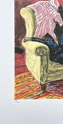David Hockney - My shirt and trousers 65/500 - limitovaná edice, s certifikátem, 35x50 cm