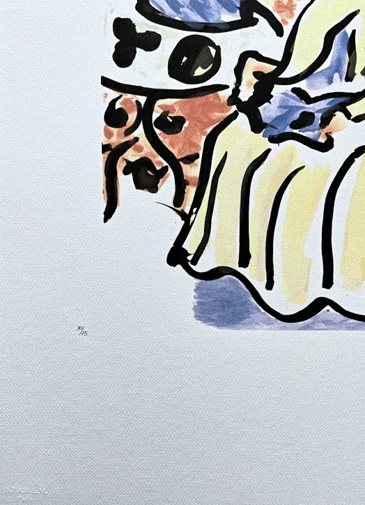 Henri Matisse - Marie-José en robe jaune 30/75 - signováno 50x70cm