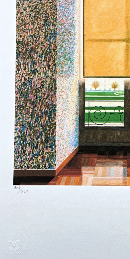 David Hockney - Contrejour in the French style 407/500 - limitovaná edice, s certifikátem, 35x50 cm