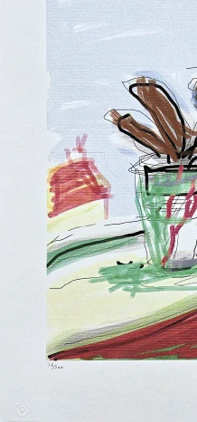 David Hockney - My bedroom window 36/500 - limitovaná edice, s certifikátem, 35x50 cm