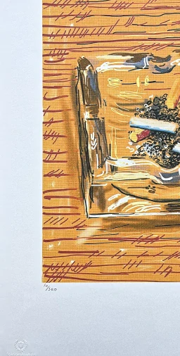 David Hockney - Ashtray 10/500 - limitovaná edice, s certifikátem, 35x50 cm