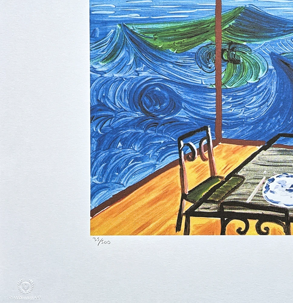 David Hockney - Breakfast at Malibu: Wednesday 35/500 - limitovaná edice s certifikátem, 50x35 cm