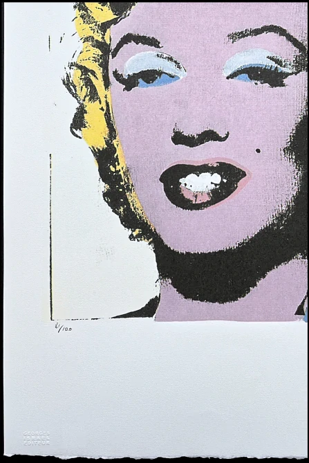 Andy Warhol - Marilyn Monroe na bílém pozadí 81/100 - edice Leo Castelli s certifikátem