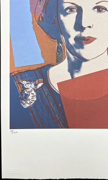 Andy Warhol - Queen Beatrix hnědá 18/100 - edice Leo Castelli s certifikátem