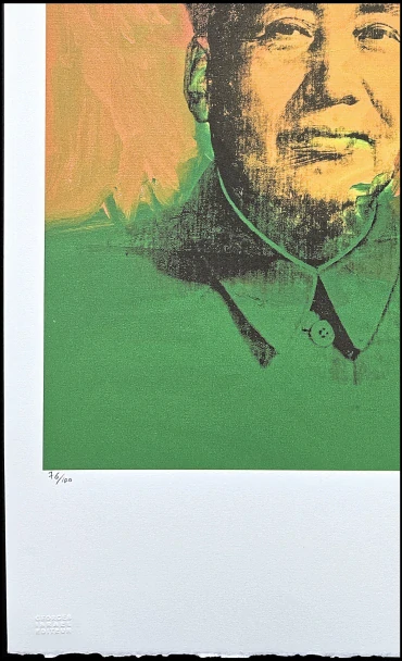 Andy Warhol - Mao Ce-tung oranžovo-zelený 76/100 - edice Leo Castelli s certifikátem
