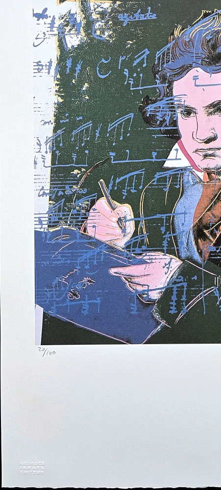 Andy Warhol - Beethoven černo-modrý 20/100 - edice Leo Castelli s certifikátem