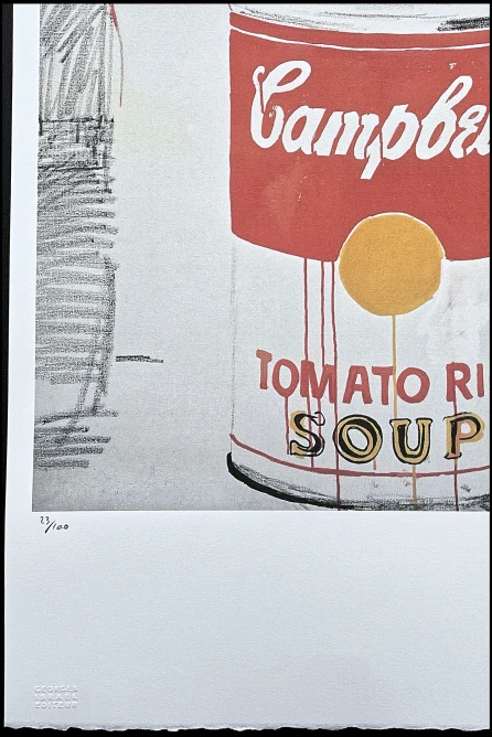 Andy Warhol - Campbell's Soup can - Tomato rice 23/100 - edice Leo Castelli s certifikátem
