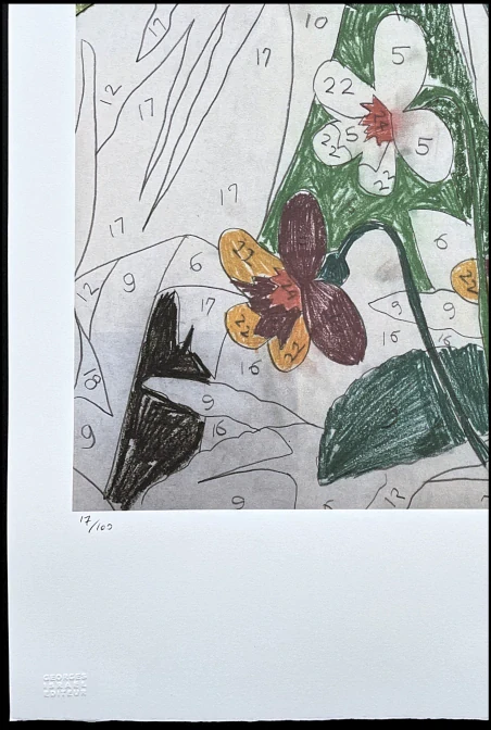 Andy Warhol - Daffodils with numbers 17/100 - edice Leo Castelli s certifikátem