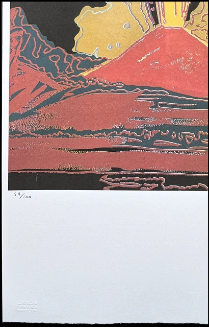 Andy Warhol - Vesuvius hnědý 57/100 - edice Leo Castelli s certifikátem