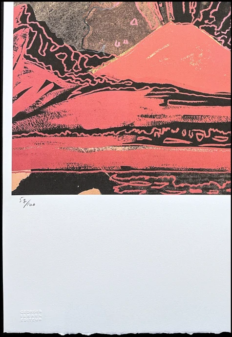 Andy Warhol - Vesuvius červený 57/100 - edice Leo Castelli s certifikátem