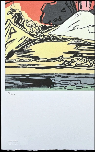 Andy Warhol - Vesuvius bílý 72/100 - edice Leo Castelli s certifikátem
