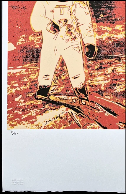 Andy Warhol - Moonwalk červeno-béžový 93/100 - edice Leo Castelli s certifikátem