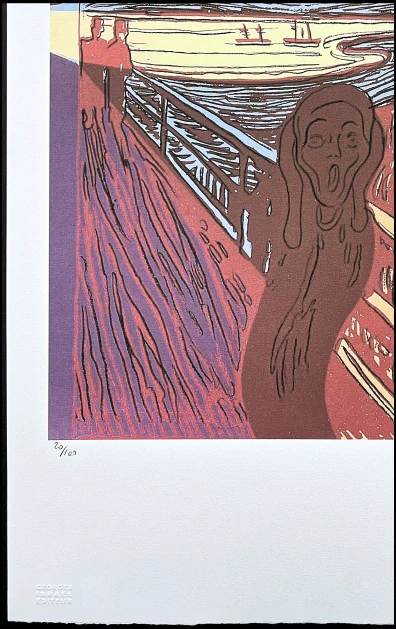 Andy Warhol - Scream 20/100 - edice Leo Castelli s certifikátem