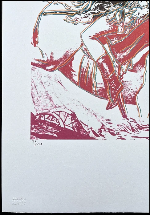 Andy Warhol - Diana Vreeland Rampant černo-růžová x/100 - edice Leo Castelli s certifikátem