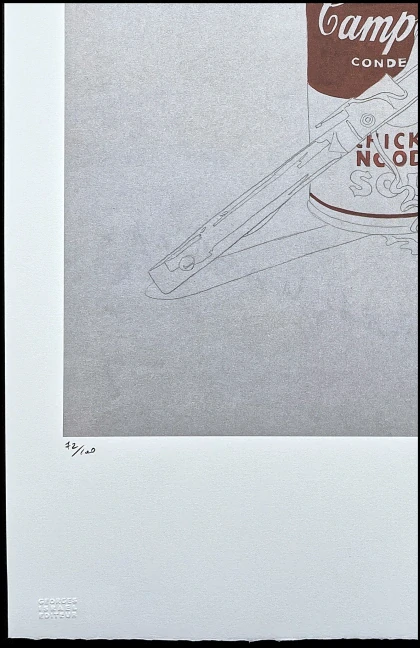 Andy Warhol - Campbell's Soup - Chicken Noodle in pencil 72/100 - edice Leo Castelli s certifikátem
