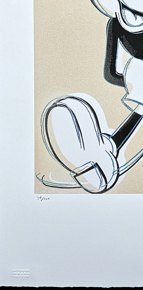 Andy Warhol - Mickey Mouse černo-bílý 34/100 - edice Leo Castelli s certifikátem