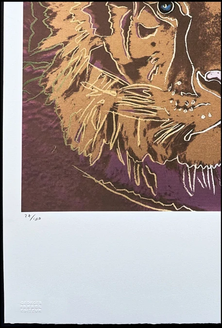 Andy Warhol - Tiger na modrém pozadí 27/100 - edice Leo Castelli s certifikátem