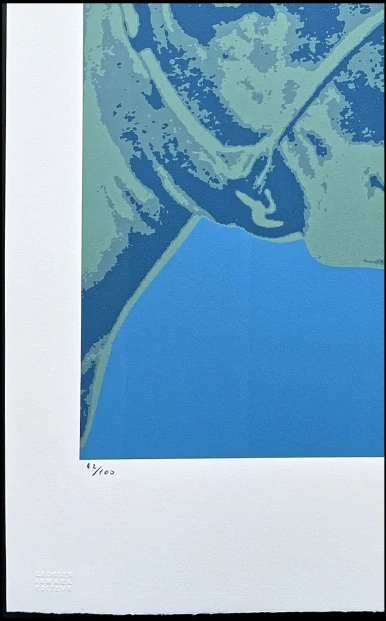 Andy Warhol - Cow modro-zelená 42/100 - edice Leo Castelli s certifikátem