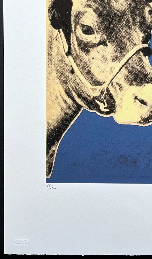 Andy Warhol - Cow modro-béžová 66/100 - edice Leo Castelli s certifikátem