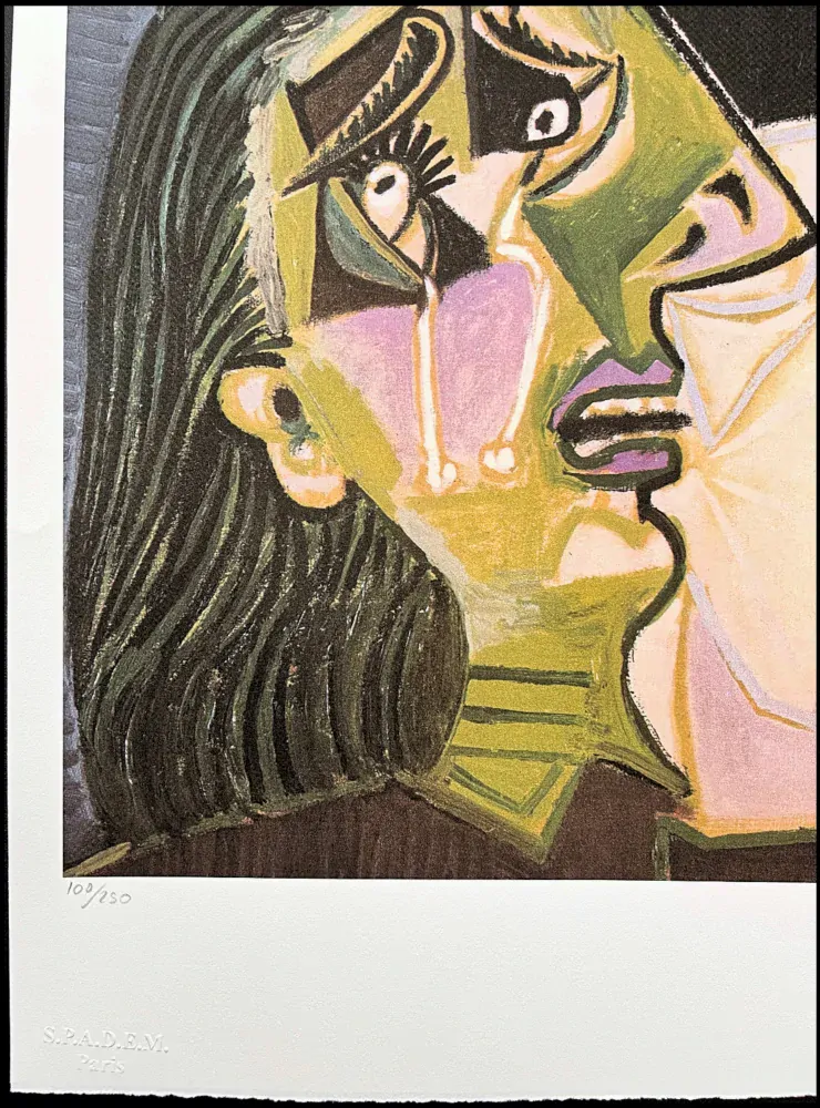 Pablo Picasso - The Weeping Woman in green 100/250 - signováno, 28.5x38 cm