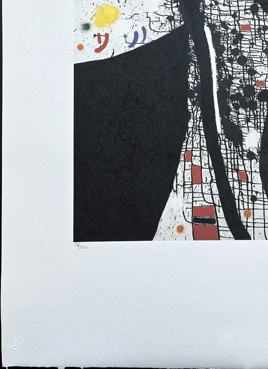Joan Miró - Birds of the Caves II 58/150 - limitovaná edice s certifikátem, signováno, 56x76cm