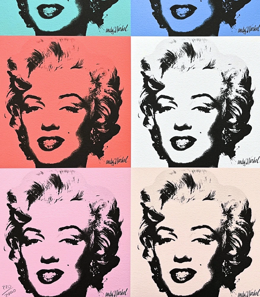 Andy Warhol - 9x Marilyn Monroe 220/2400 - 60x60cm, limitovaná edice CMOA s certifikátem