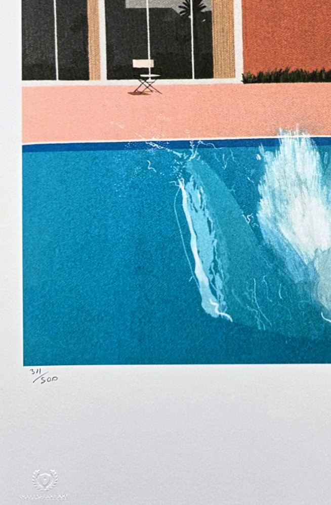 David Hockney - A Bigger Splash x/500 - limitovaná edice s certifikátem, 35x50 cm