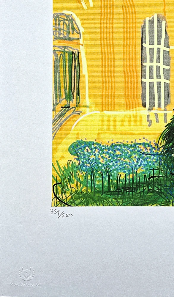 David Hockney - Yellow Castle x/500 - limitovaná edice s certifikátem, 35x50 cm