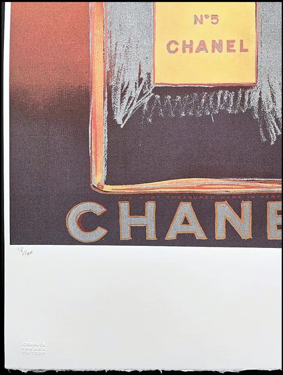 Andy Warhol - Chanel hnědo-modrý x/100 - edice Leo Castelli s certifikátem