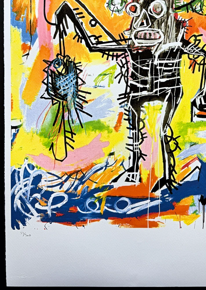 Jean-Michel Basquiat - Fishing 53/300 - limitovaná edice, signováno, 50x70cm