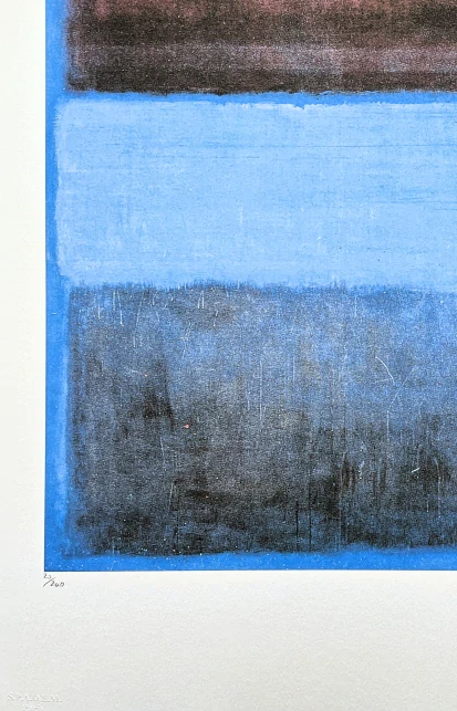 Mark Rothko - No. 61 - Rust and blue x/200 - signováno, s certifikátem, 50x65 cm