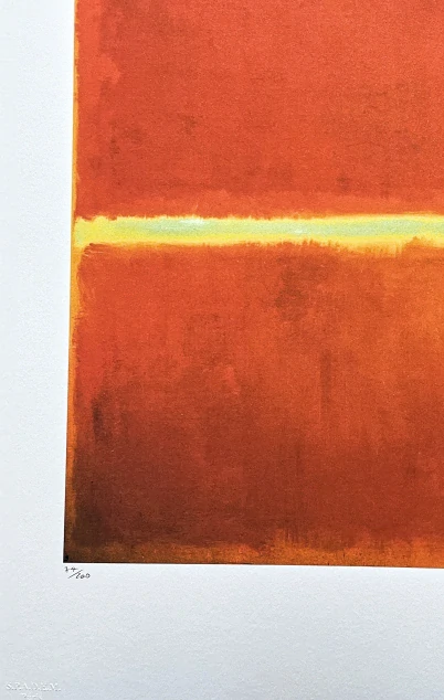 Mark Rothko - Saffron x/200 - signováno, s certifikátem, 50x65 cm