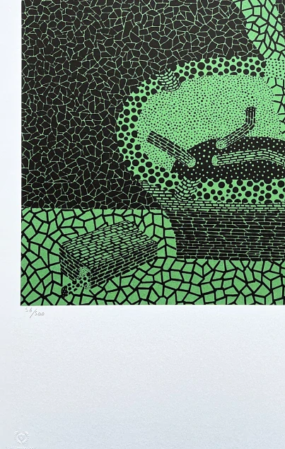 Yayoi Kusama - Ashtray 56/500 - signováno, číslovaná edice, 50x65 cm