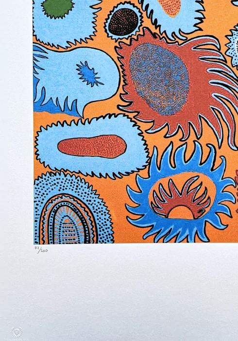 Yayoi Kusama - Flowers speak 112/500 - signováno, číslovaná edice, 50x65 cm