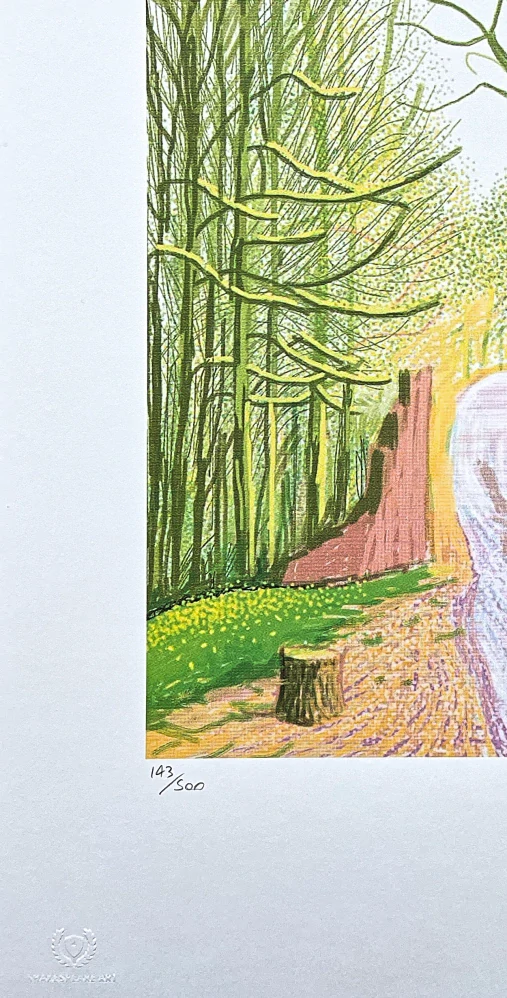 David Hockney - The Arrival of Spring in Woldgate 30 March x/500 - limitovaná edice s certifikátem, 35x50 cm