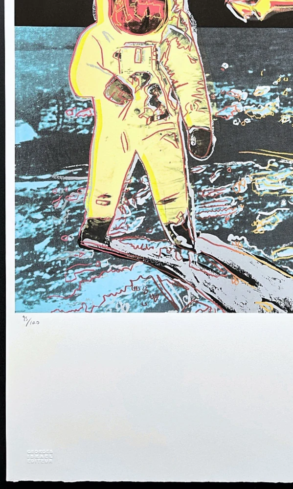 Andy Warhol - Moonwalk žluto-modrý x/100 - edice Leo Castelli s certifikátem