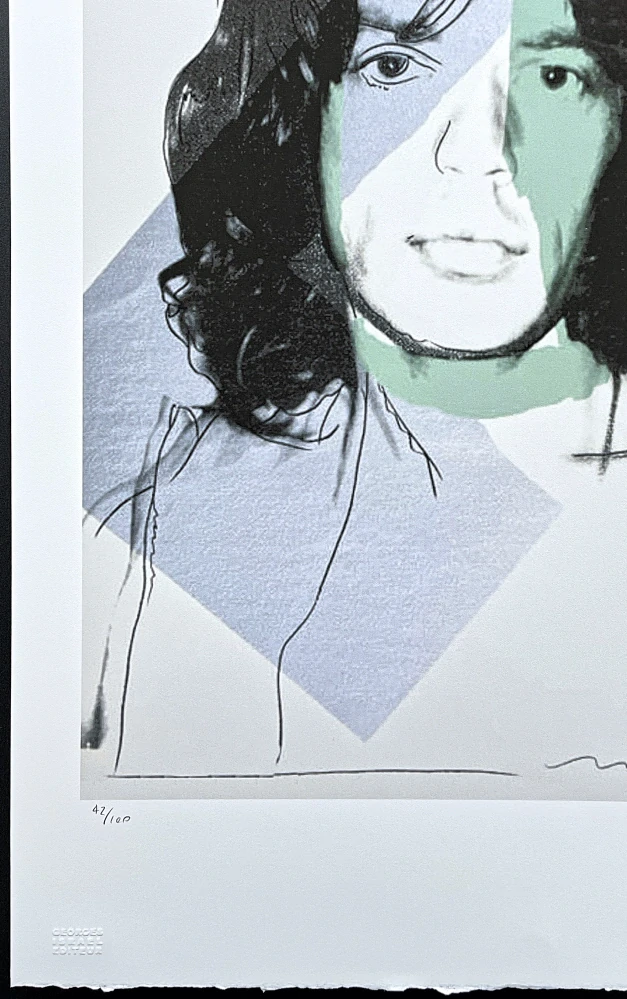 Andy Warhol - Mick Jagger zelený 42/100 - edice Leo Castelli s certifikátem