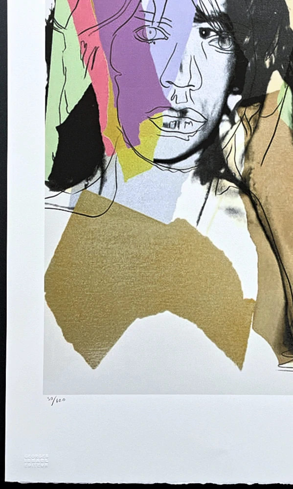 Andy Warhol - Mick Jagger zeleno-černý 50/100 - edice Leo Castelli s certifikátem