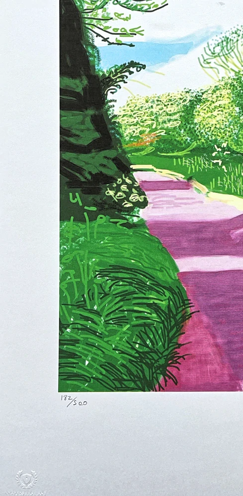 David Hockney - The Arrival of spring in Woldgate East Yorkshire in 2011 - 31 May no.2 - 182/500 - limitovaná edice s certifikátem, 35x50 cm