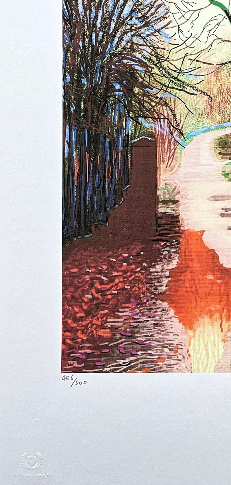 David Hockney - The Arrival of spring in Woldgate East Yorkshire in 2011 - 29 December no.2 - x/500 - limitovaná edice s certifikátem, 35x50 cm