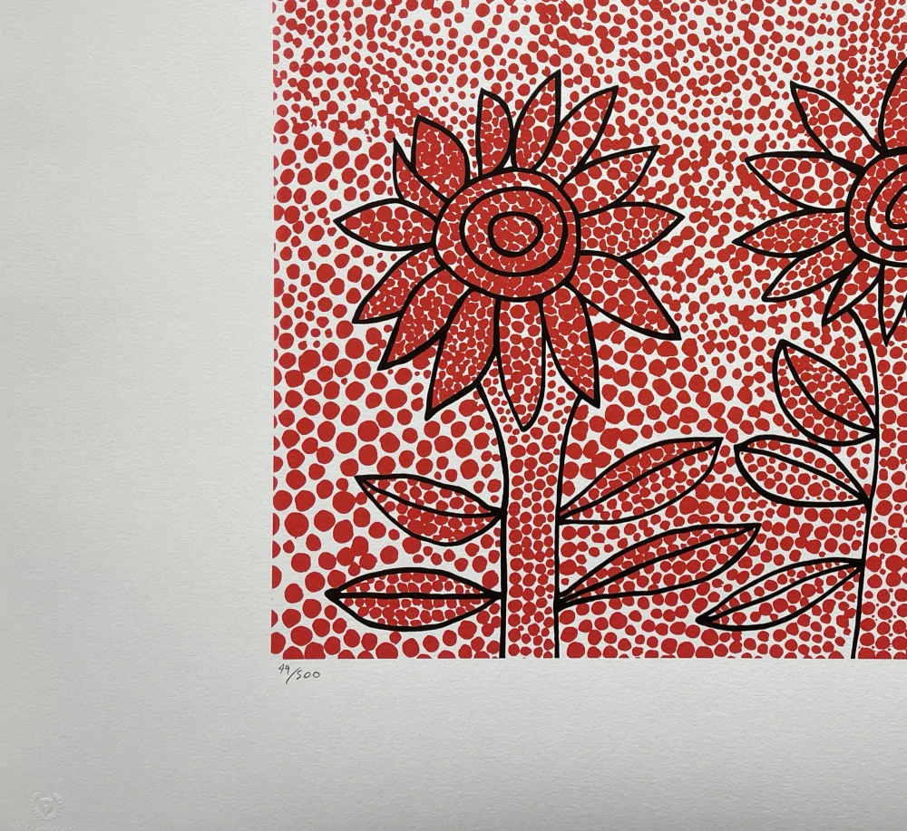Yayoi Kusama - Flowers 49/500 - signováno, číslovaná edice, 65x50 cm
