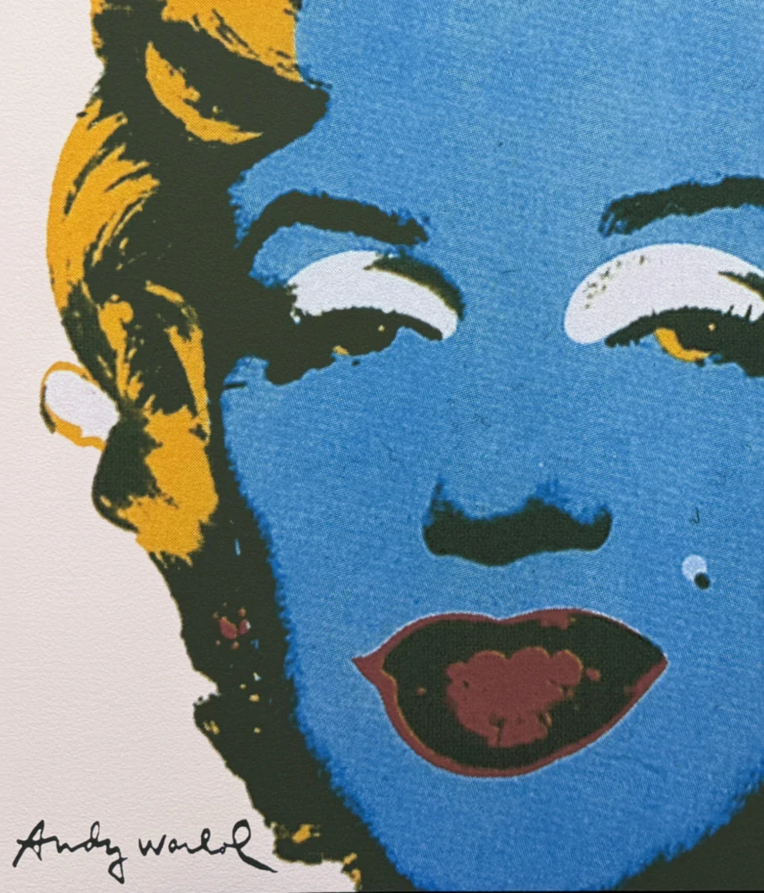 Andy Warhol - Marilyn Monroe modro-žlutá 251/2400 - 60x60cm, limitovaná edice CMOA s certifikátem