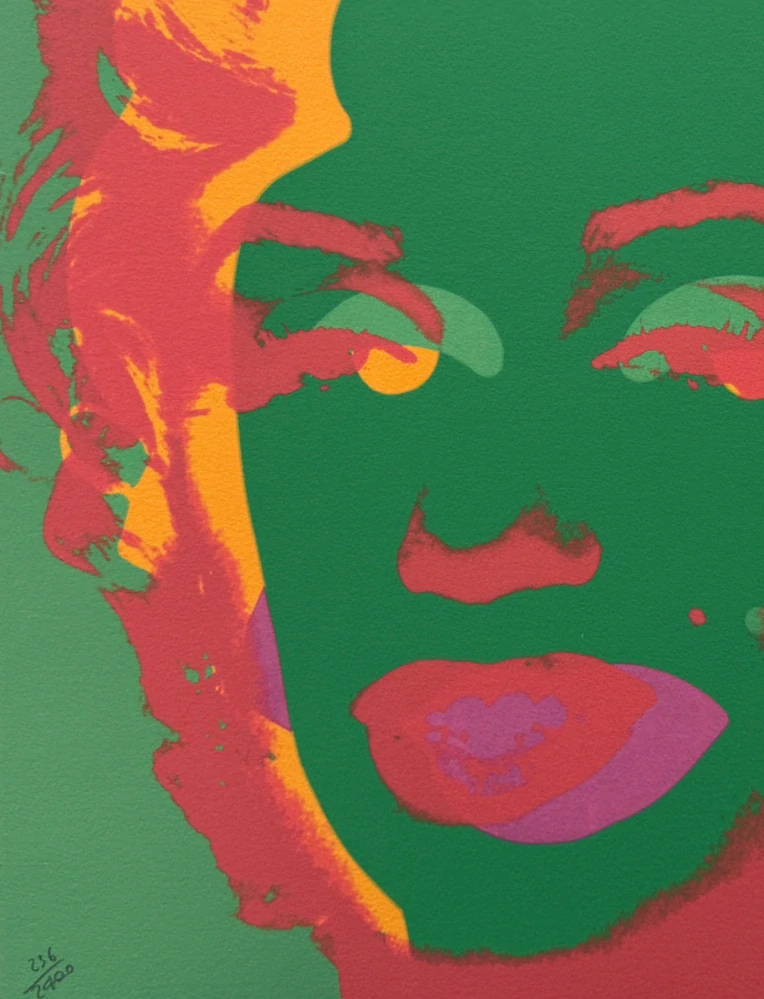 Andy Warhol - Marilyn Monroe zeleno-žlutá 236/2400 - 60x60cm, limitovaná edice CMOA s certifikátem
