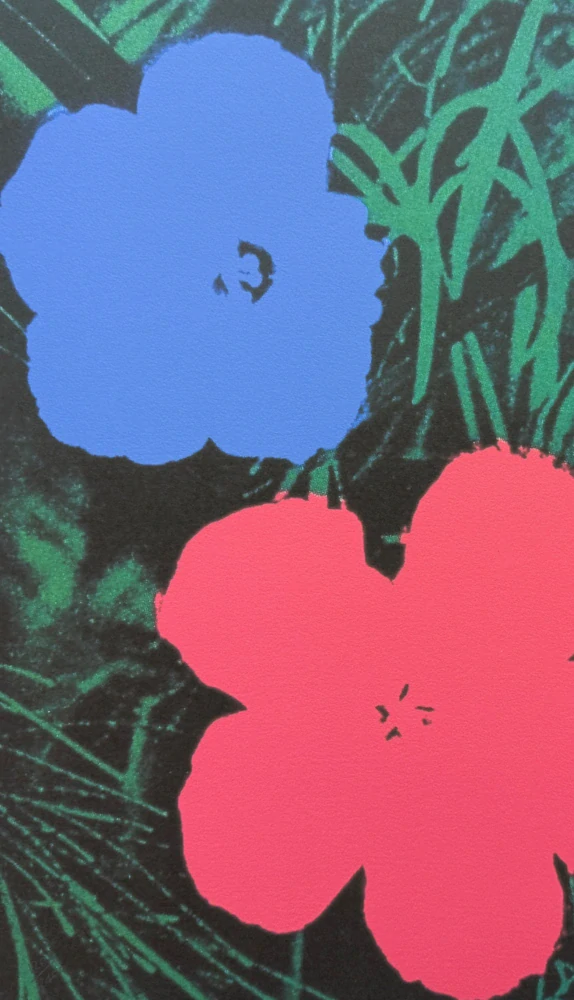 Andy Warhol - Flowers žluto-červené 120/2400 - 60x60cm, limitovaná edice CMOA s certifikátem