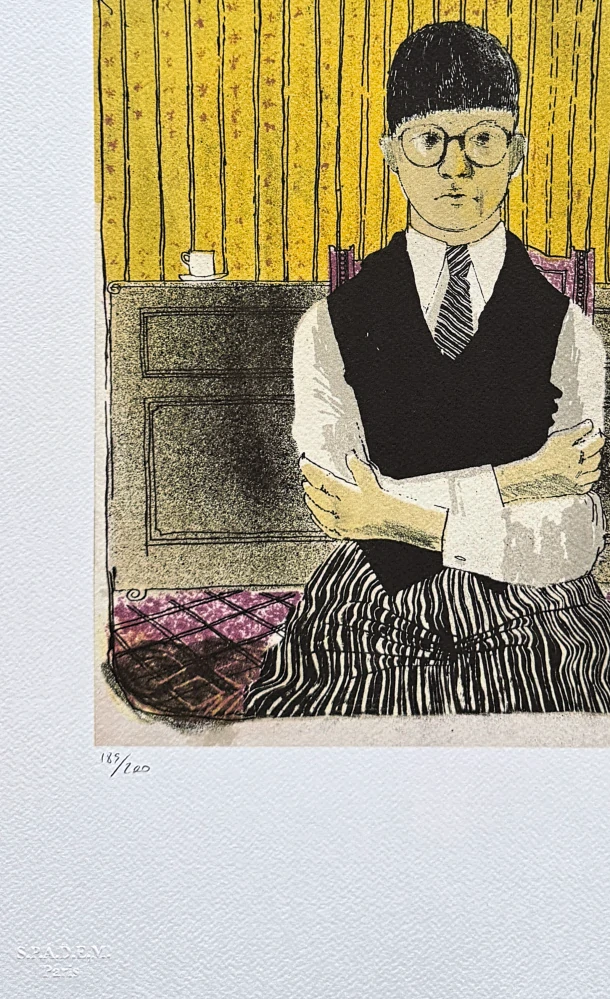 David Hockney - Self Portrait 185/200 - limitovaná edice, s certifikátem, 35x50 cm