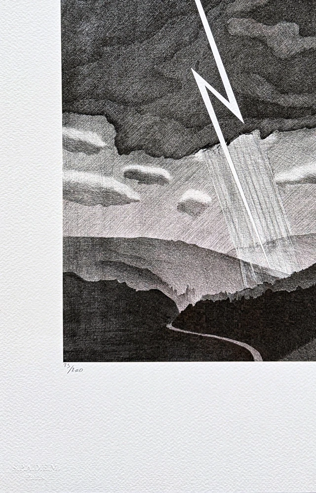 David Hockney - Lightning 25/200 - limitovaná edice, s certifikátem, 35x50 cm