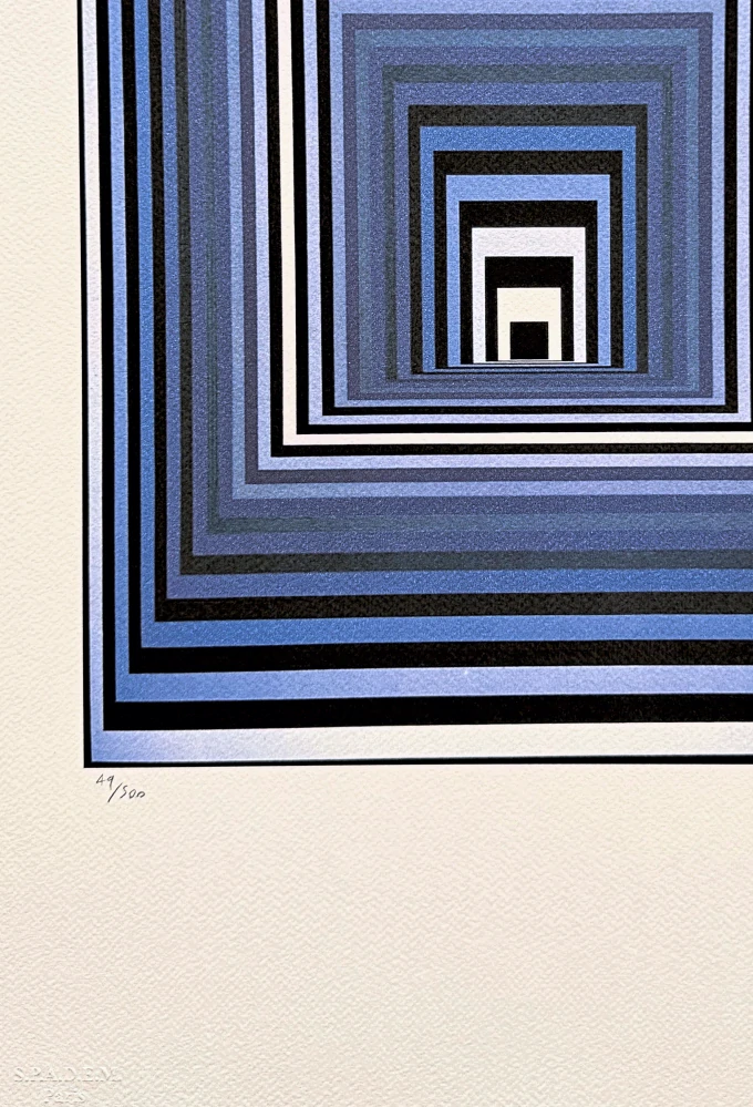 Victor Vasarely - Vonal Ksz 49/500 - limitovaná edice s certifikátem