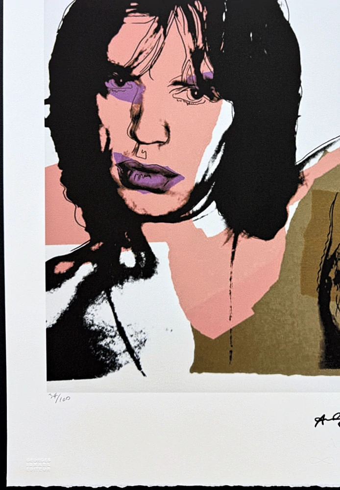 Andy Warhol - Mick Jagger - béžový ll 34/100 - edice Leo Castelli s certifikátem
